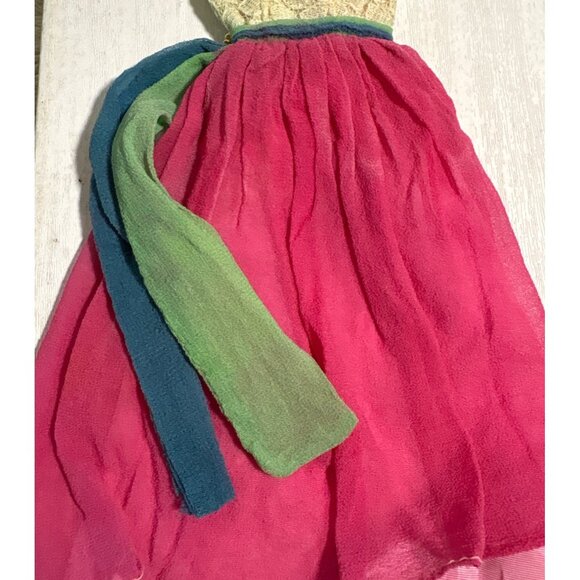 1960's Barbie Gown Fraternity Dance #1638 Lace Bodice Chiffon Skirt Brooch - Picture 7 of 14